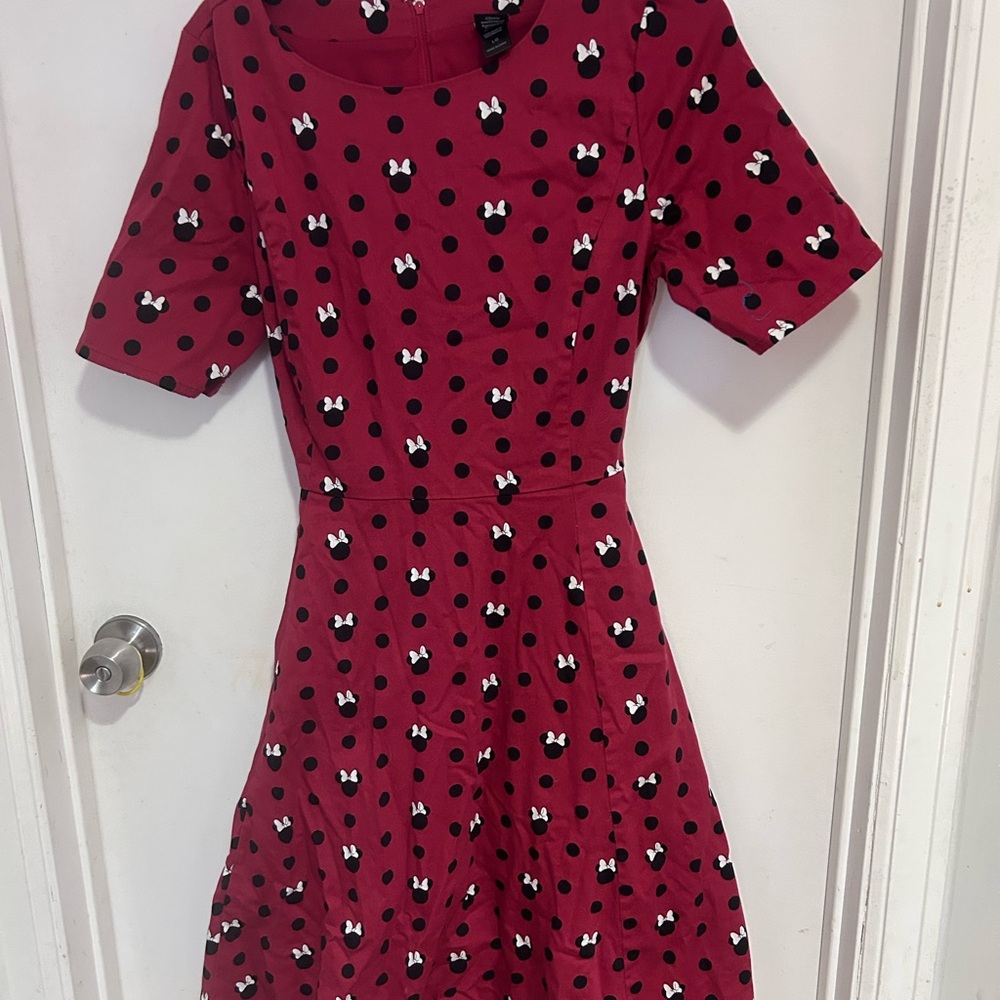Disney Red Dress with Black Polka Dots